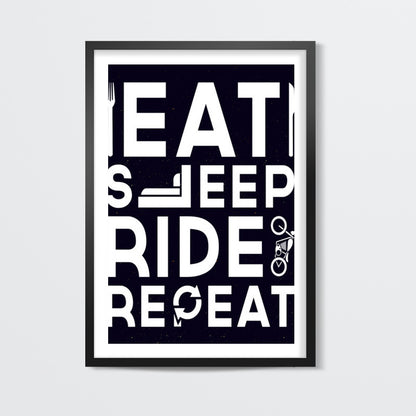 EAT SLEEP RIDE REPEAT Wall Art