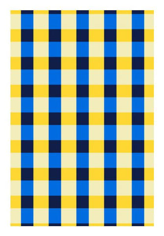 PosterGully Specials, Blue square pattern Wall Art