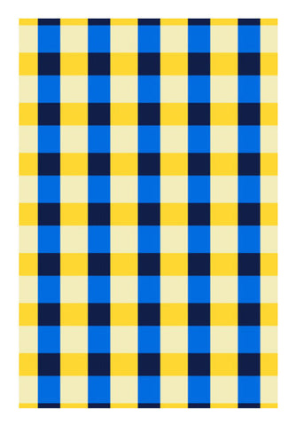 Blue Square Pattern Art PosterGully Specials