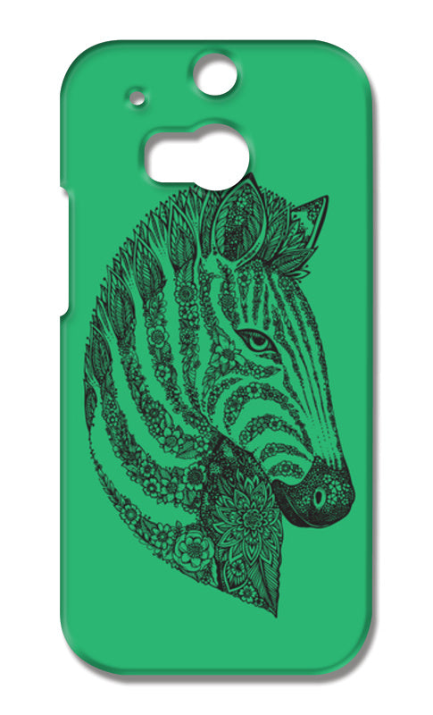Floral Zebra Head HTC One M8 Cases
