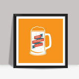 Beer fun Square Art Prints