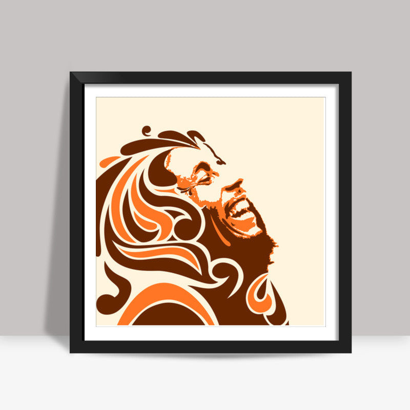 Bob Marley Vector Illustration Square Art Prints