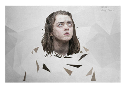 arya stark polygon art poster maisie williams Wall Art