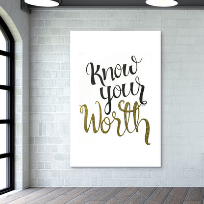 know your worth  Wall Art
