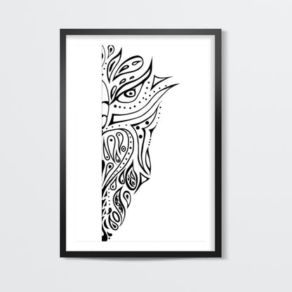 owl drawing illustration art hand drawn  Wall Art