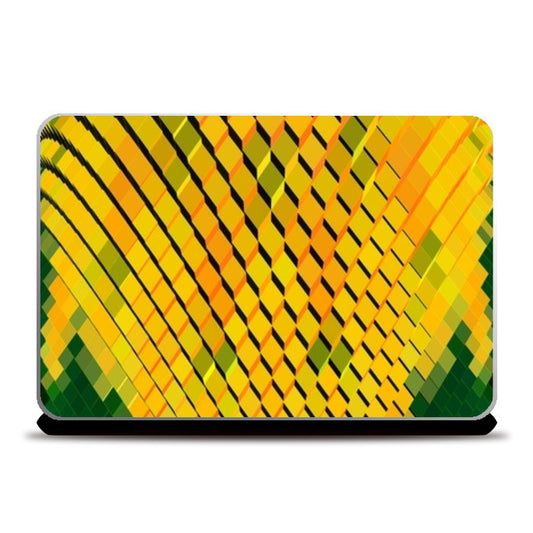 Laptop Skins, Yellow 3D Blocks Laptop Skins