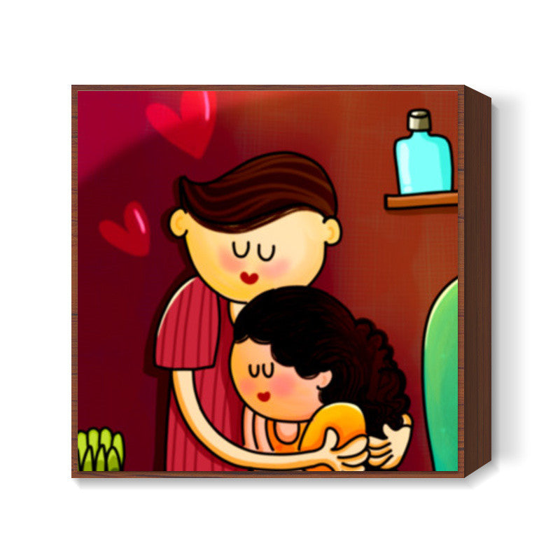 US (The Warm Hug) Square Art Prints