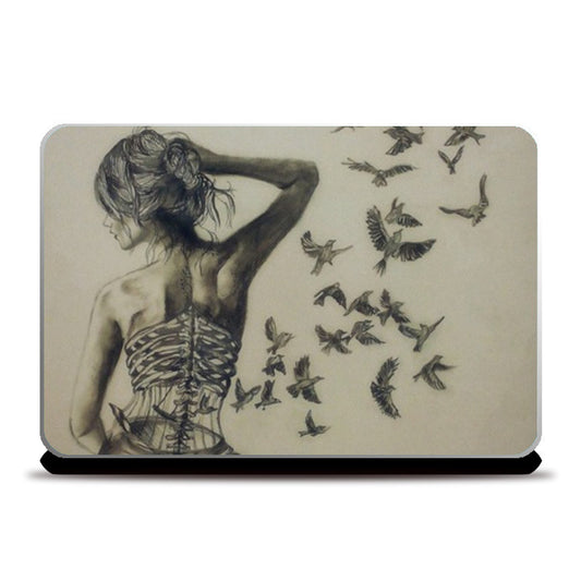 Free bird cage Laptop Skins