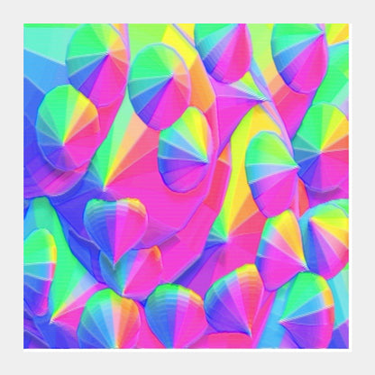 Square Art Prints, Colorful parasite Square Art Prints