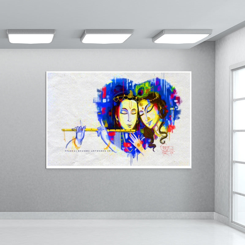 Radhe Krishna Wall Art