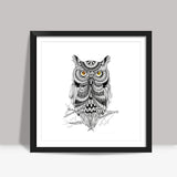 Doodle Owl Square Art Prints