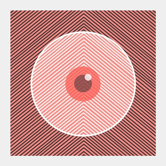 Line Eye ball Square Art Prints