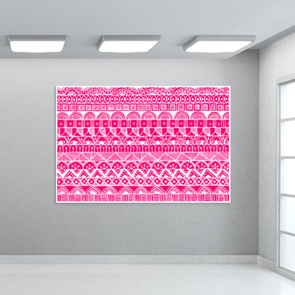 Zentangled Pink Wall Art