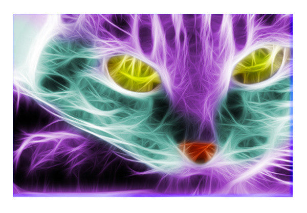 Wall Art, Neon Cat Wall Art