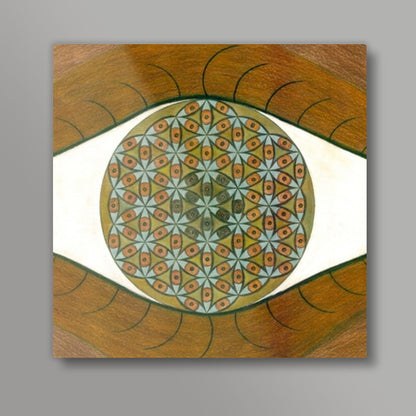 The Flower of Life within the Third Eye Square Art Prints