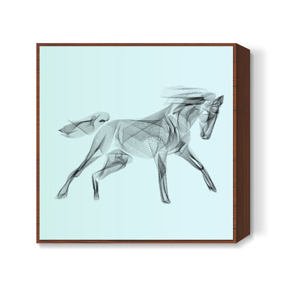 Stallion Line Art Square Print Square Art Prints