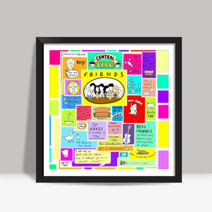 F.R.I.E.N.D.S Doodle Square Art Prints