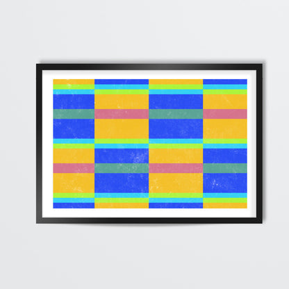 Evermore | Yellow Blue | Geometric Pattern Wall Art