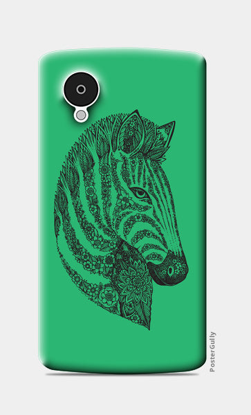 Floral Zebra Head Nexus 5 Cases