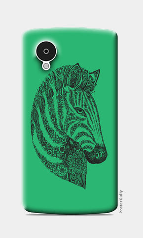 Floral Zebra Head Nexus 5 Cases