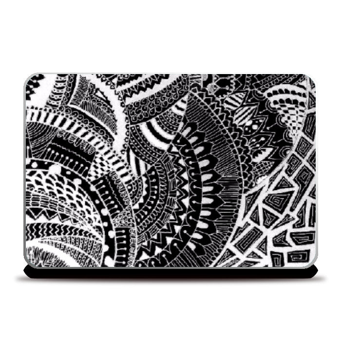 Laptop Skins, Black-white doodle laptopskin|artist: Megha-Vohra, - PosterGully