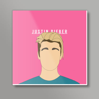 Justin Bieber | Portrait minimal Square Art Prints