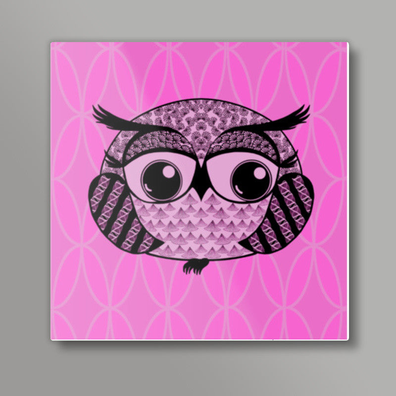 Baby Boo Boo owlie Square Art Prints