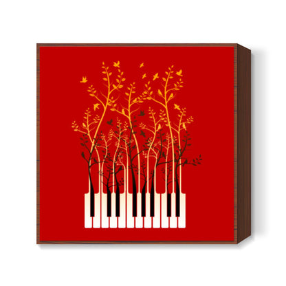 Piano Birds Square Art Prints