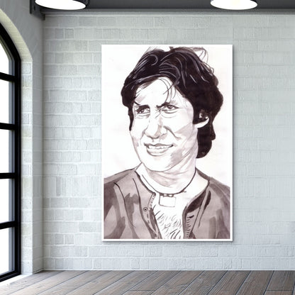 Bollywood superstar Amitabh Bachchan shows the audacity of the underdog in the movie Mard Wall Art