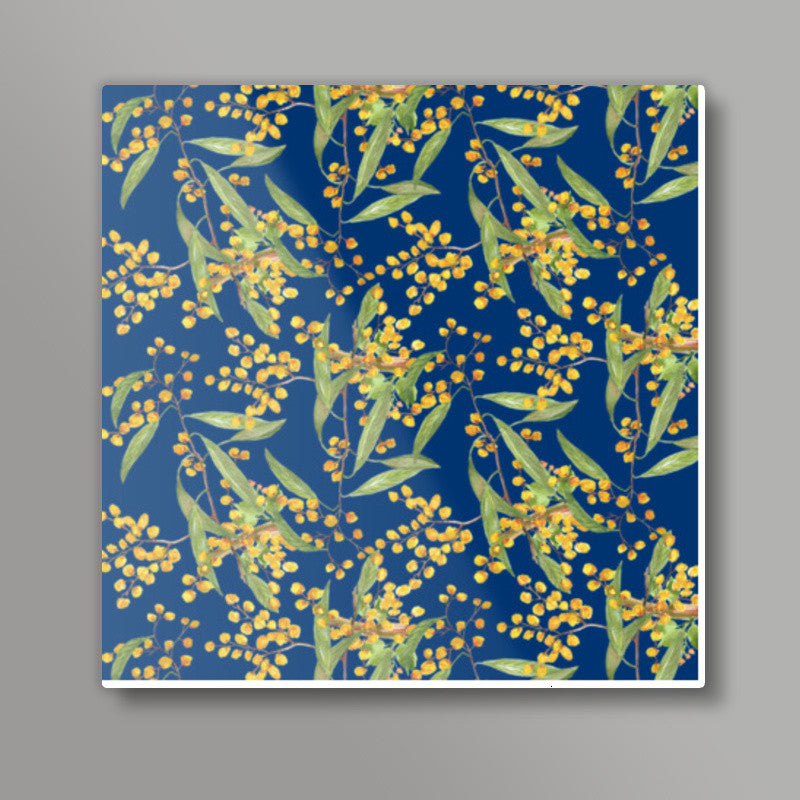 Wildflower Spring Garden Botanical Nature Decor Art Background Square Art Prints