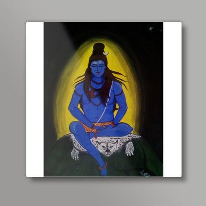 lord shiva painting Square Art Prints