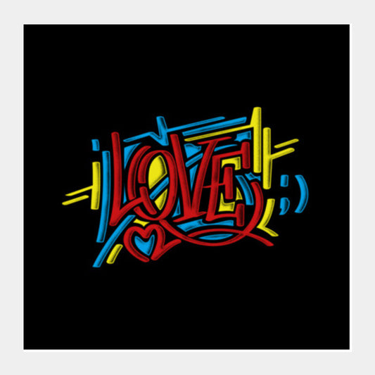 love graffiti Square Art Prints