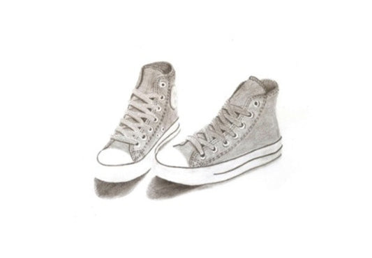 Wall Art, Converse Shoes Sketch  Wall Art