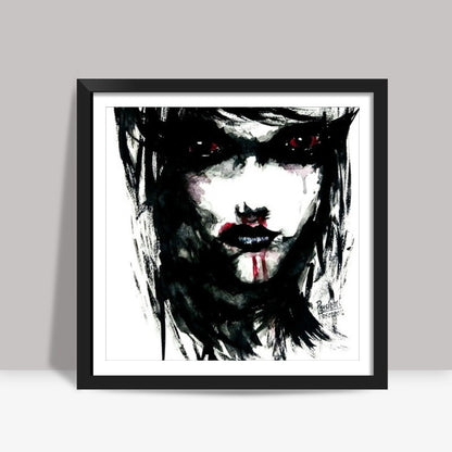 PORTRAIT OF A WOMAN ARTWORK  Square Art Prints