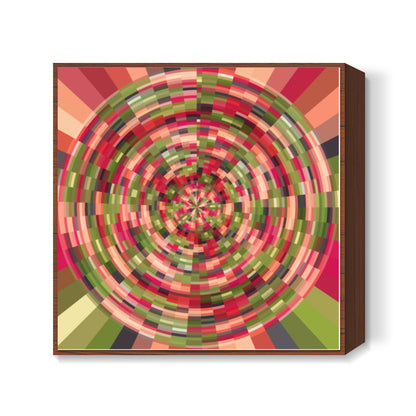 Ornamental Color Wheel Modern Abstract Art Design Background Square Art Prints