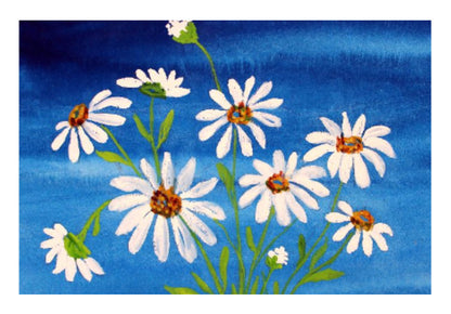 Wall Art, White Daisy Flowers Wall Art