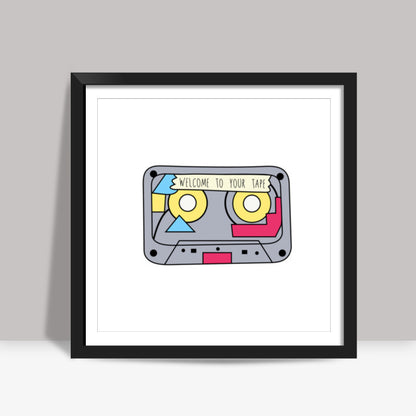 13 reasons why retro tape Square Art Prints