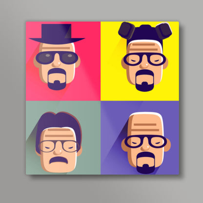 breaking bad-walter white Square Art Prints