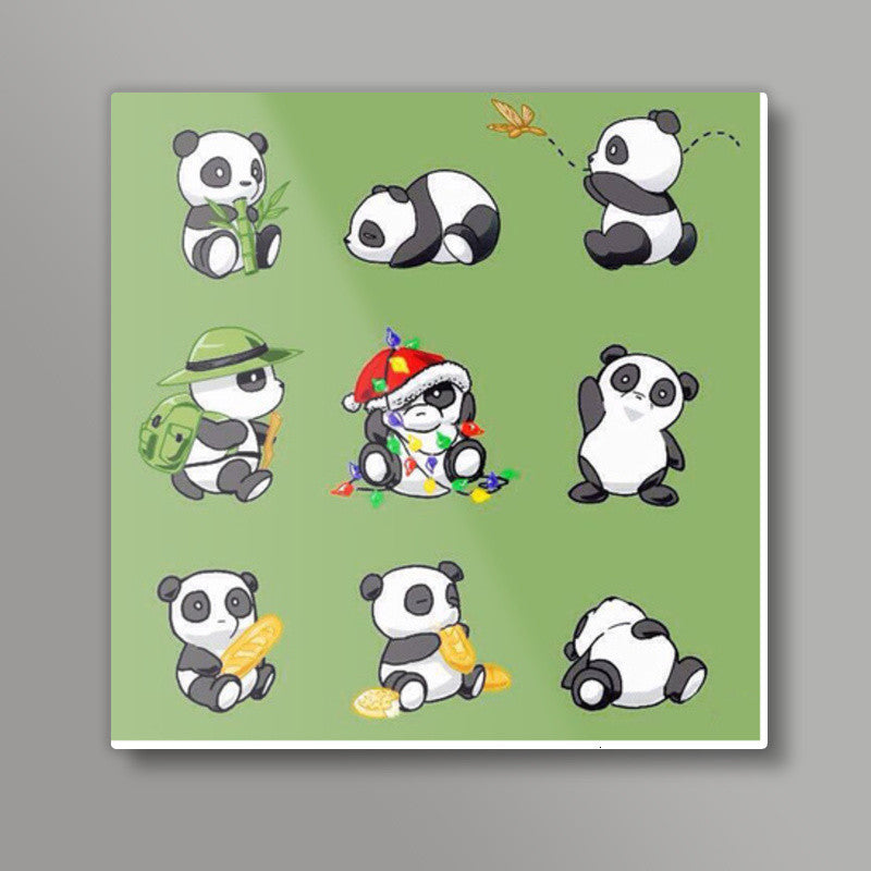 Panda!  Square Art Prints