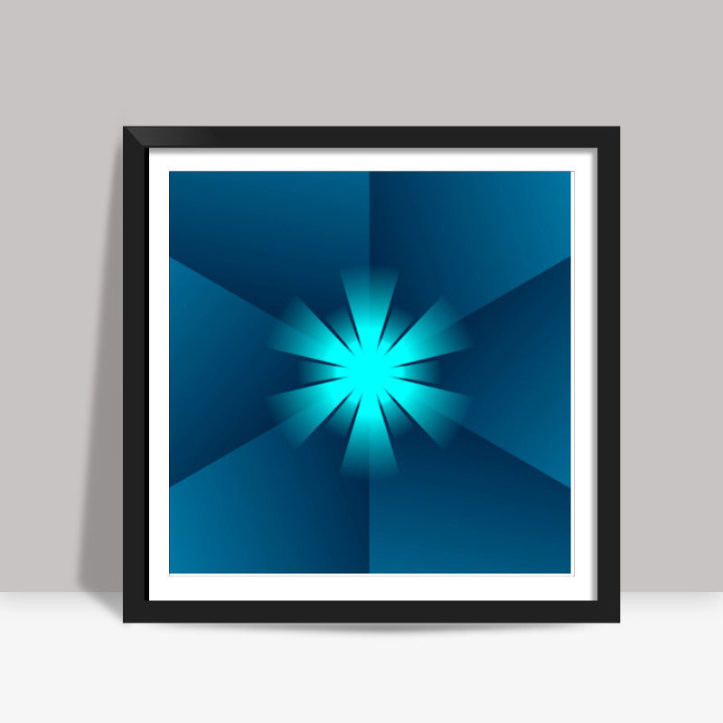Denim Rays Square Art Prints