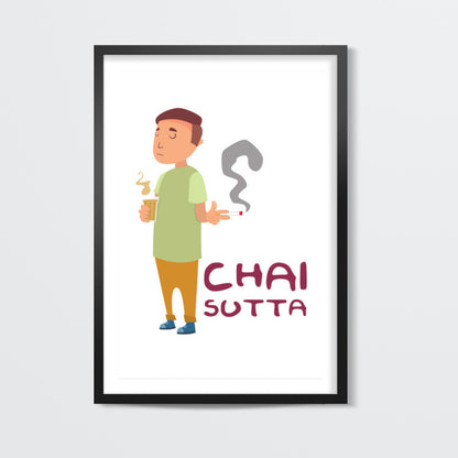 Chai Sutta White Wall Art