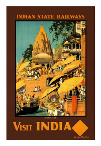 Vintage India Travel Poster Wall Art
