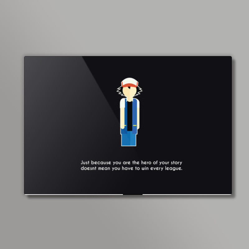 ash ketchum minimalist pokemon go Wall Art