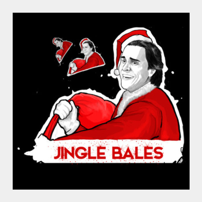 Square Art Prints, Jingle Bales | Christian Bale Square Art Prints