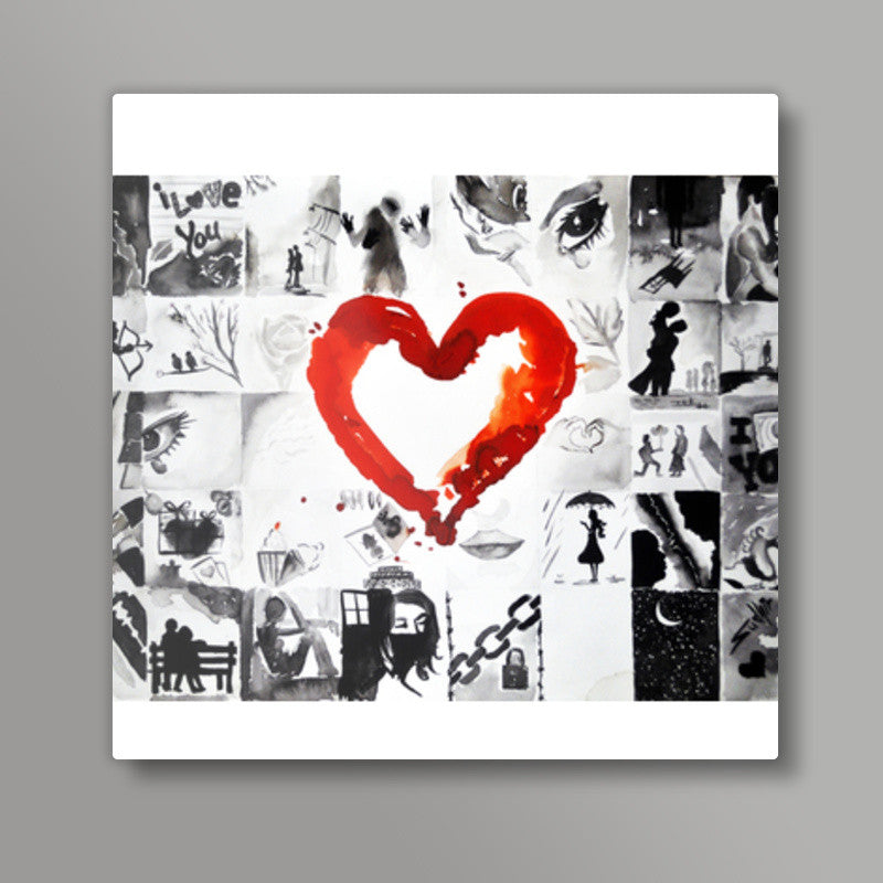 shade of love Square Art Prints