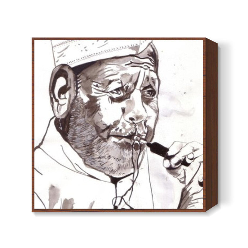 Ustad Bismillah Khan dedicated his life to music  Square Art Prints