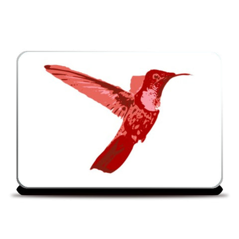 Laptop Skins, Abstract humming bird red Laptop Skin