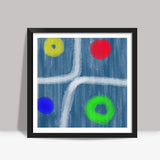Four abstract circles Square Art Prints