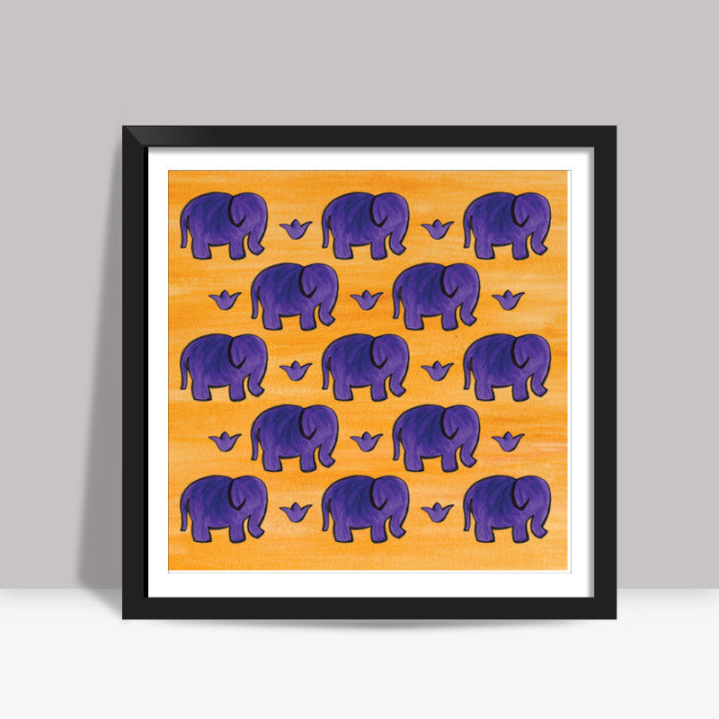 Elephants I Square Art Prints