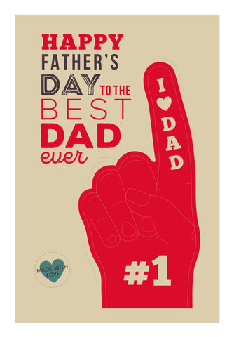 No. 1 Dad Happy Fathers Day | #Fathers Day Special  Wall Art